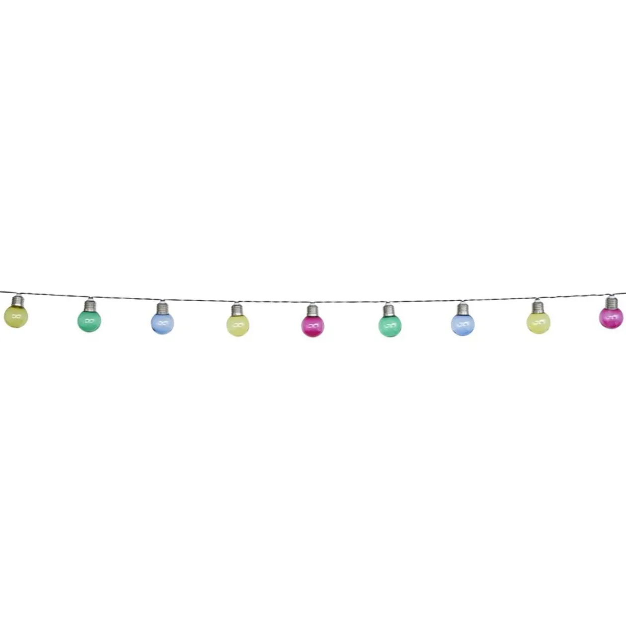 Guirlande guinguette solaire 135cm ampoules multicolores