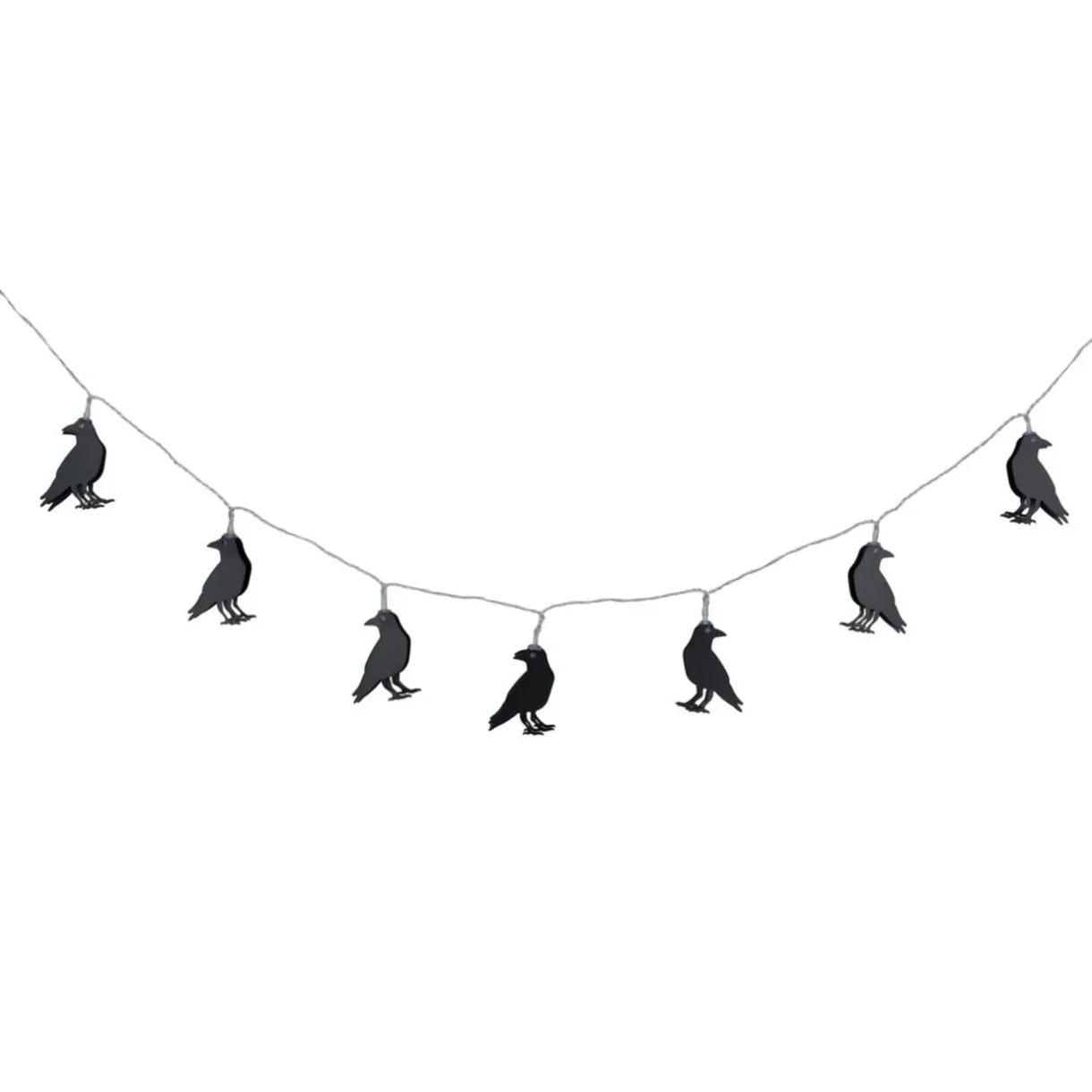 Guirlande Halloween lumineuse corbeaux noirs 150cm < Gifi Hot