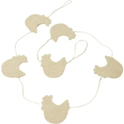 Guirlande jute Pâques forme poule ou lapin H5cm < Gifi Clearance