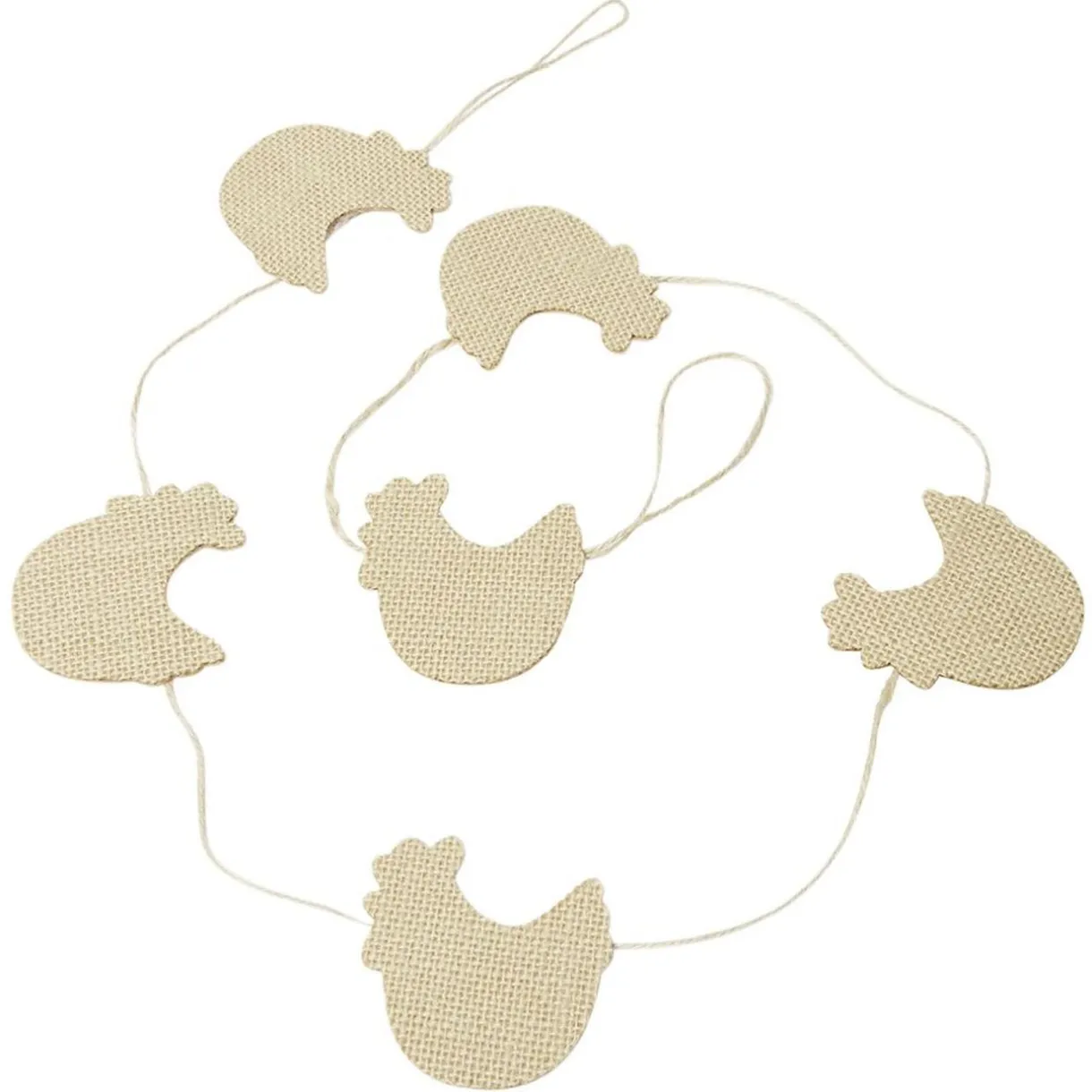 Guirlande jute Pâques forme poule ou lapin H5cm < Gifi Clearance