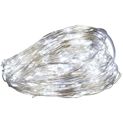 Guirlande électrique cuivre 200 microLED 20m d'éclairage blanc froid