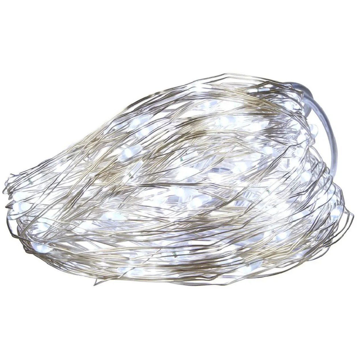 Guirlande électrique cuivre 200 microLED 20m d'éclairage blanc froid