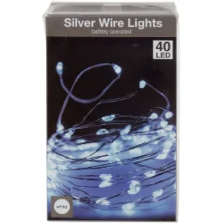 Guirlande électrique fil cuivre 40 microLED 2m d'éclairage blanc froid