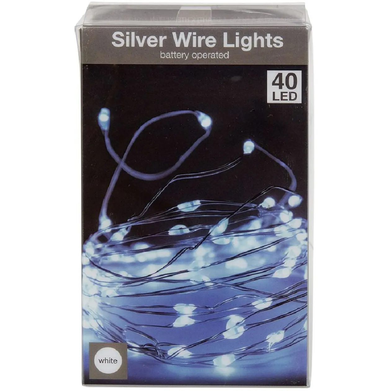 Guirlande électrique fil cuivre 40 microLED 2m d'éclairage blanc froid