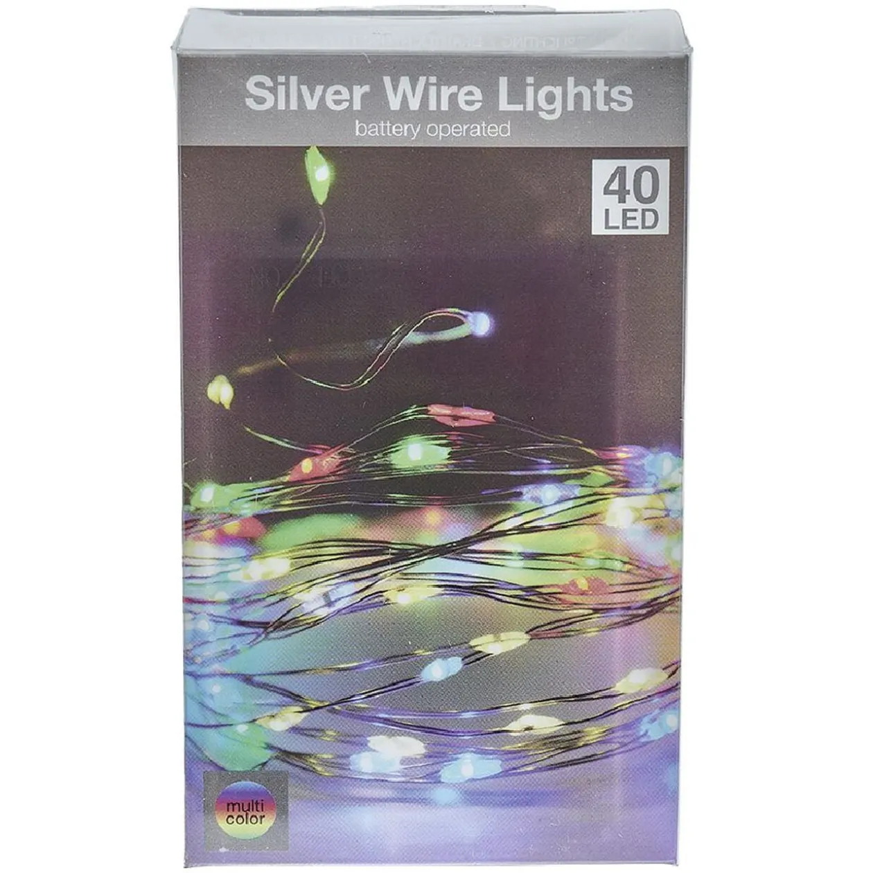 Guirlande électrique fil cuivre 40 microLED 2m d'éclairage multicolore