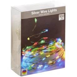 Guirlande électrique fil cuivre 100microLED 5m d'éclairage multicolore < Gifi Discount