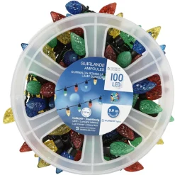 Guirlande électrique 100 Led forme Fraise Multicolore 9,9 m
