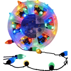 Guirlande électrique 100 Led forme Fraise Multicolore 9,9 m