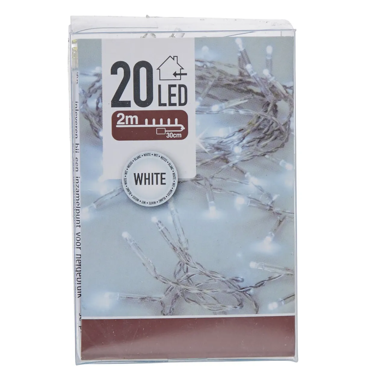 Guirlande électrique Noël intérieur 20 LED blanc froid 2 m < Gifi Hot