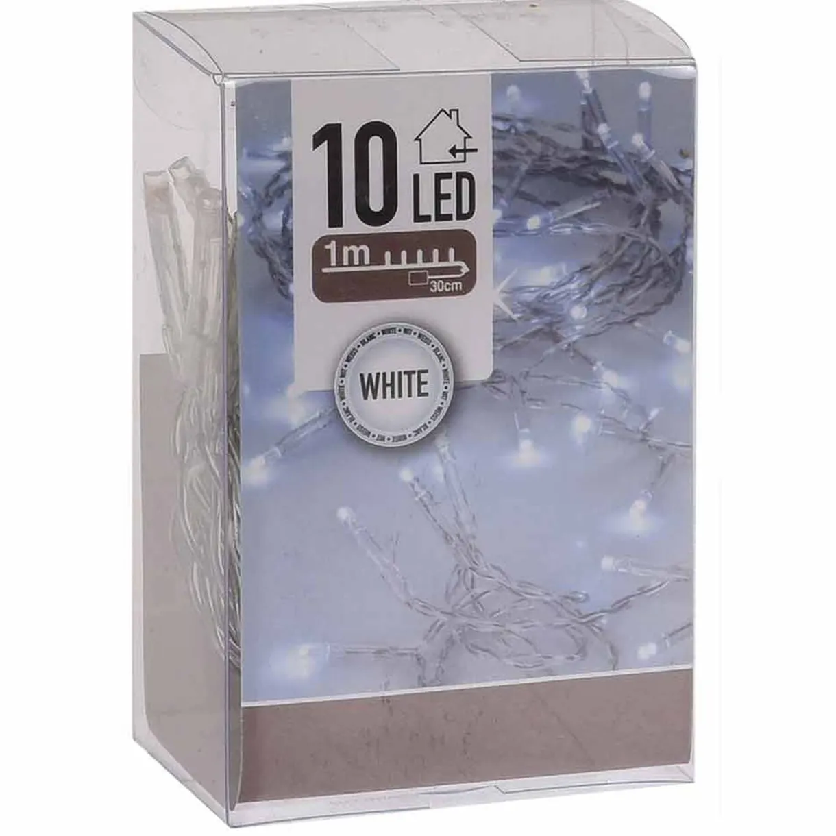 Guirlande électrique Noël intérieur 10LED blanc froid 1m < Gifi Hot