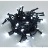 Guirlande électrique Solaire 50 Led Blanc froid clignotant 4,9 m < Gifi