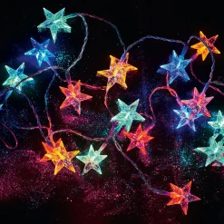 Guirlande électrique étoiles multicolores fixe L. 1 m