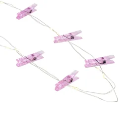 Guirlande LED à pinces 280cm plastique rose gold