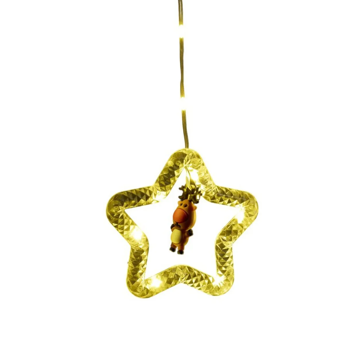 Guirlande lumineuse bordure toit étoiles et figurines 125LED multicolore L180cm