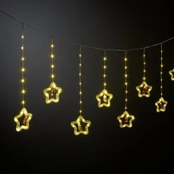 Guirlande lumineuse bordure toit étoiles et figurines 125LED multicolore L180cm