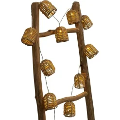 Guirlande lumineuse 10 boules effet rotin tressé 165cm < Gifi Online