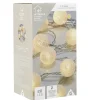 Guirlande lumineuse de Noël boule effet craquelé blanc 20 led