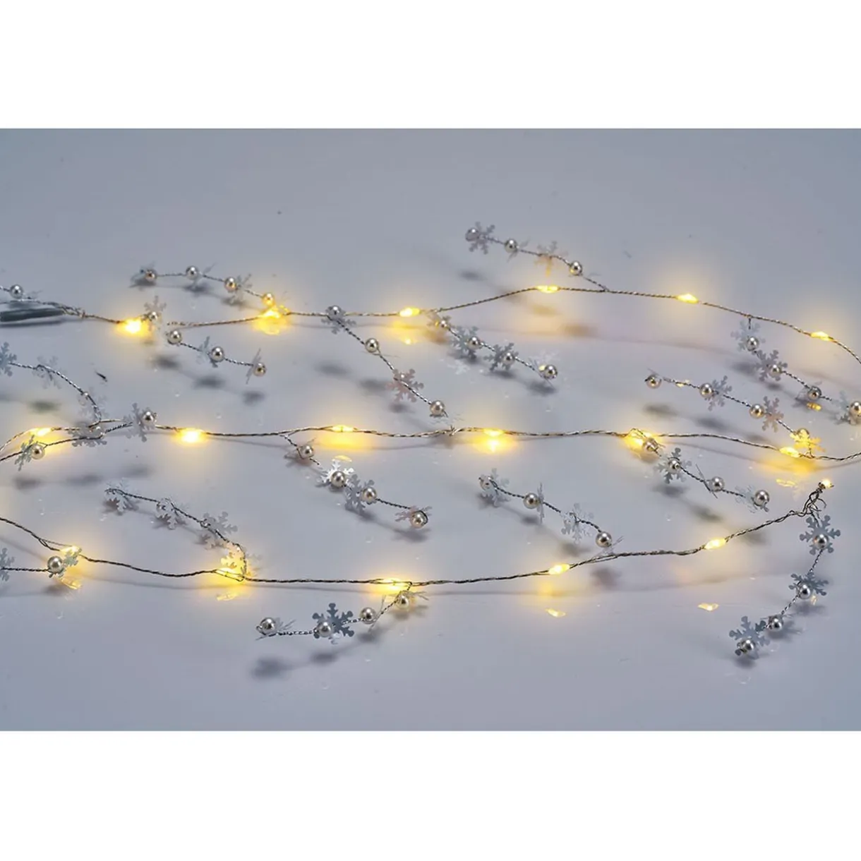 Guirlande lumineuse de Noël flocon argenté 20 microled < Gifi New