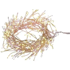 Guirlande lumineuse extérieur 300 LED blanc chaud et multicolore 2,4 m