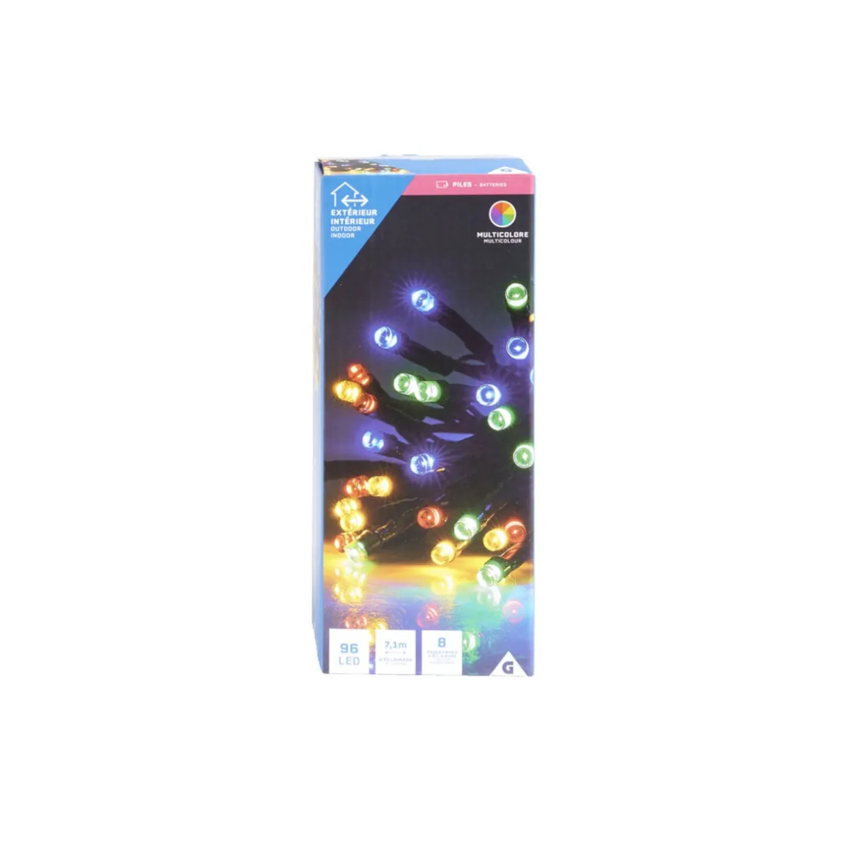 Guirlande lumineuse extérieur 96LED multicolores 7,1m < Gifi Best