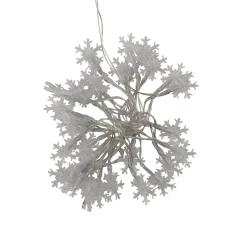 Guirlande lumineuse flocon de neige 30LED blanc chaud 2,9m