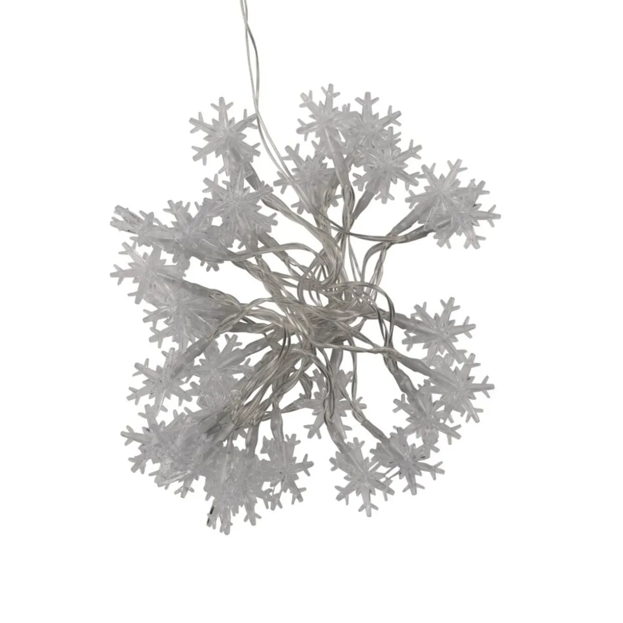 Guirlande lumineuse flocon de neige 30LED blanc chaud 2,9m