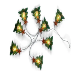 Guirlande lumineuse intérieur 8LED sapins de Noël à piles 1,4m < Gifi Outlet