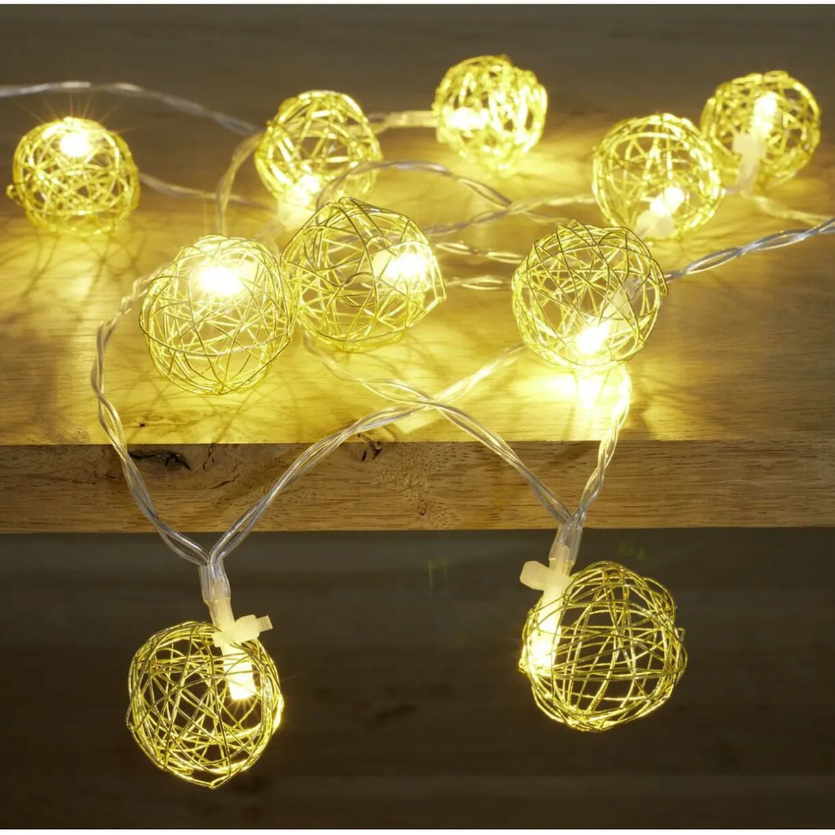Guirlande lumineuse 10 LED blanc chaud 1,2m < Gifi Clearance