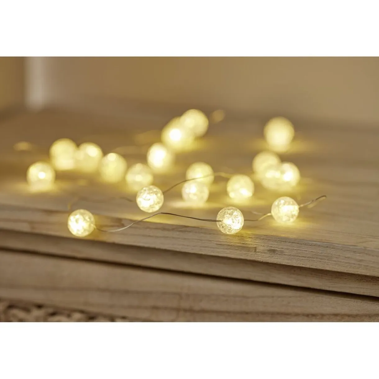 Guirlande lumineuse 20 LED blanc chaud 2,2m < Gifi