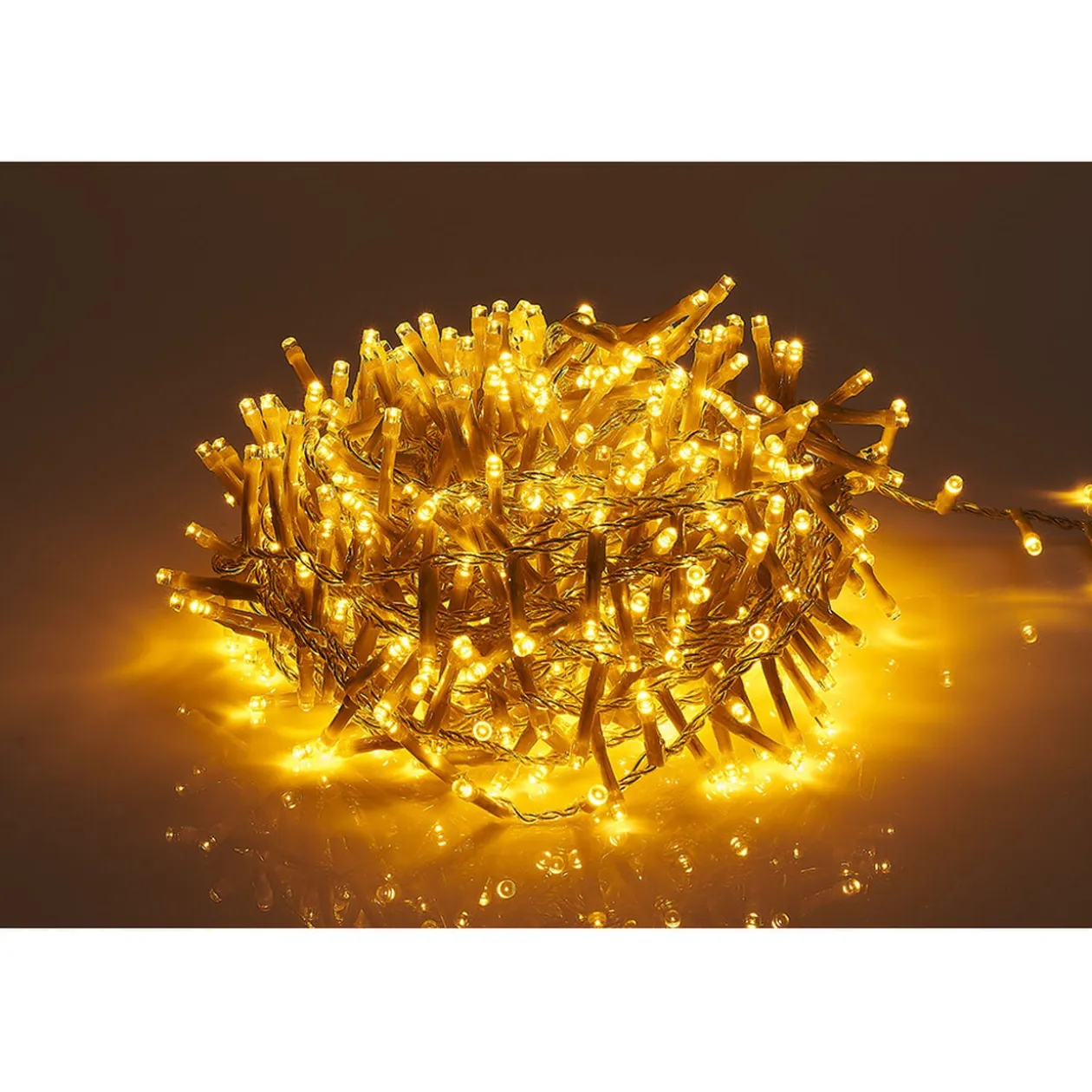 Guirlande lumineuse 700 LED cluster blanc chaud fixe clignotant L.14 m