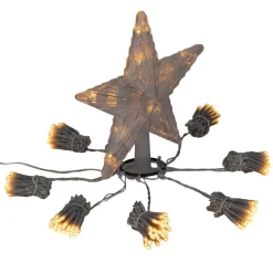 Guirlande lumineuse 196 LED pour sapin en cascade avec étoile L180cm