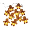 Guirlande lumineuse pain d'épice 10LED blanc chaud 1,35m