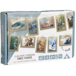 Guirlande lumineuse porte photo à LED L160 cm pour 10 photos < Gifi Outlet