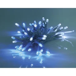 Guirlande lumineuse solaire 50LED bleu et blanc froid L.4,9 m < Gifi Discount