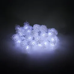 Guirlande lumineuse solaire pomme de pin 40LED blanc froid 3,9m