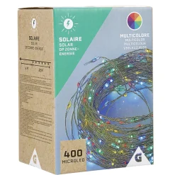 Guirlande lumineuse Solaire 400 microled Multicolore 20 m < Gifi