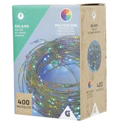 Guirlande lumineuse Solaire 400 microled Multicolore 20 m < Gifi
