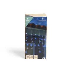 Guirlande lumineuse solaire bordure toit 120LED bleu et blanc froid 3m