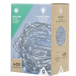 Guirlande lumineuse Solaire 400 microled Blanc froid 20 m < Gifi Sale