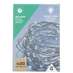Guirlande lumineuse Solaire 400 microled Blanc froid 20 m < Gifi Sale