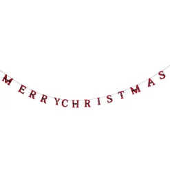 Guirlande Merry Christmas feutrine rouge 2m < Gifi Clearance