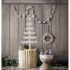 Guirlande Merry Christmas rondin de bois et jute 1,8m