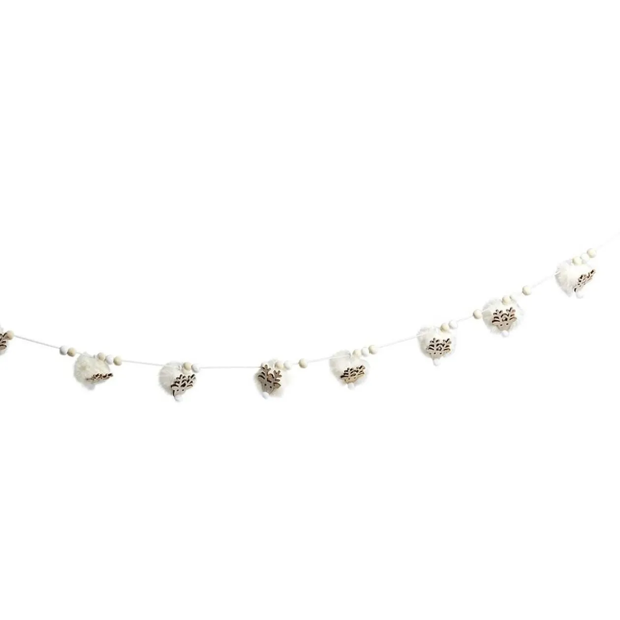 Guirlande Noël cerf blanc 1,8m