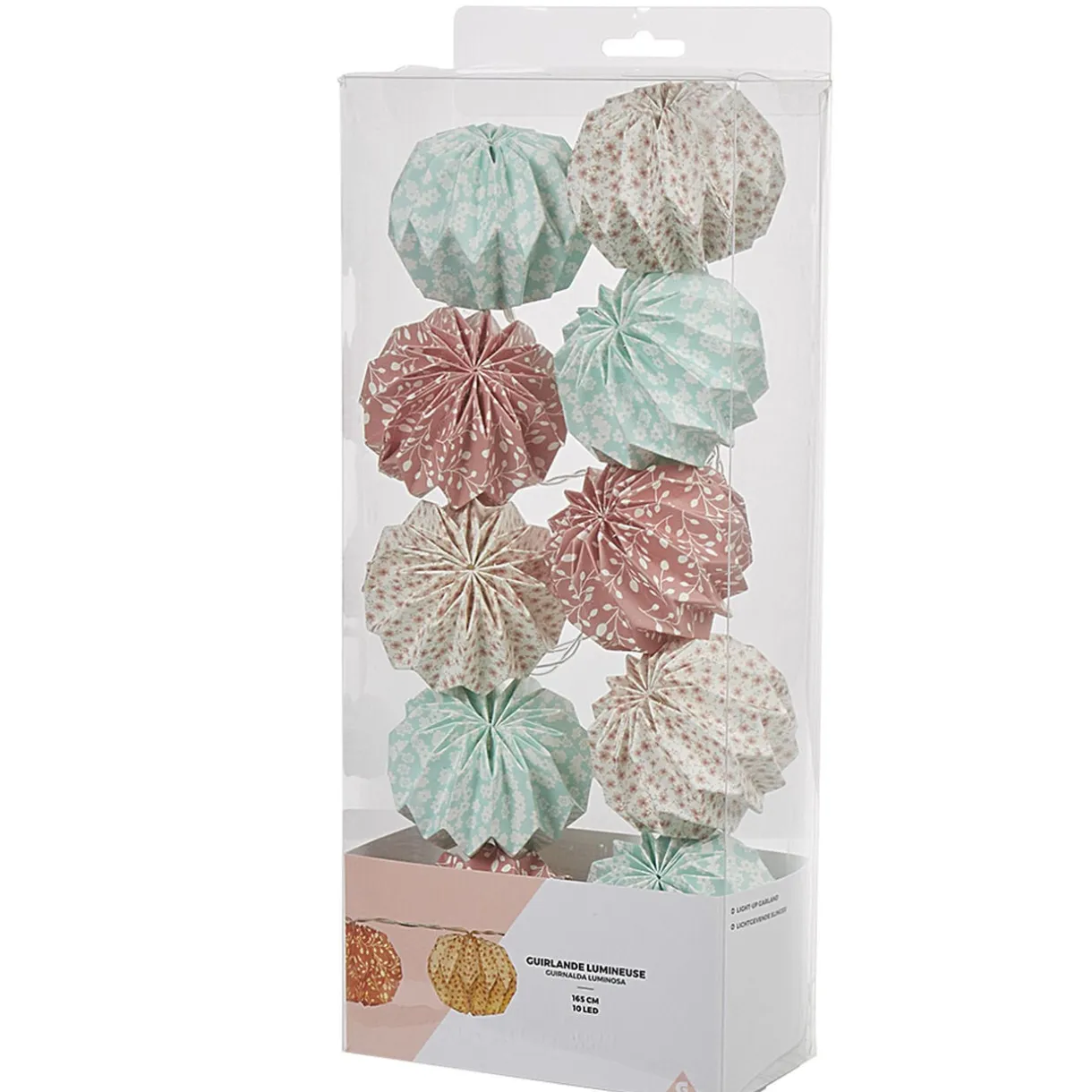 Guirlande origami rose bleu blanc < Gifi Online