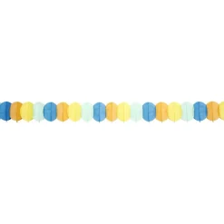 Guirlande papier de soie forme ovale thème dinosaure multicolore 4m