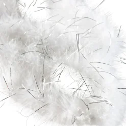 Guirlande plumes blanches fil argenté 1,8 m < Gifi Best