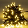 Guirlande scintillante effet flash 100 LED blanc chaud 4,95m