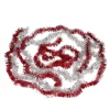 Guirlandes de Noël scintillantes argentées et rouges x5