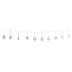 Guirlande solaire bordure de toit 10 flocons de neige 240LED blanc froid 2,7m