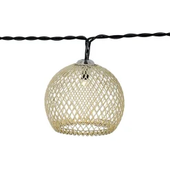 Guirlande solaire 10 boules métal ajouré rouge et beige L6,7M < Gifi Sale